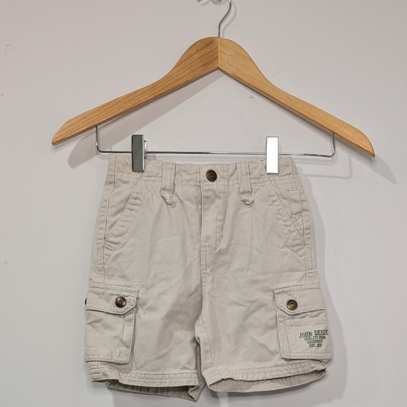 John Deere Other - John Deere Kids Khaki Cargo‎ Shorts Casual Outdoor Adventure Playwear Size 4T